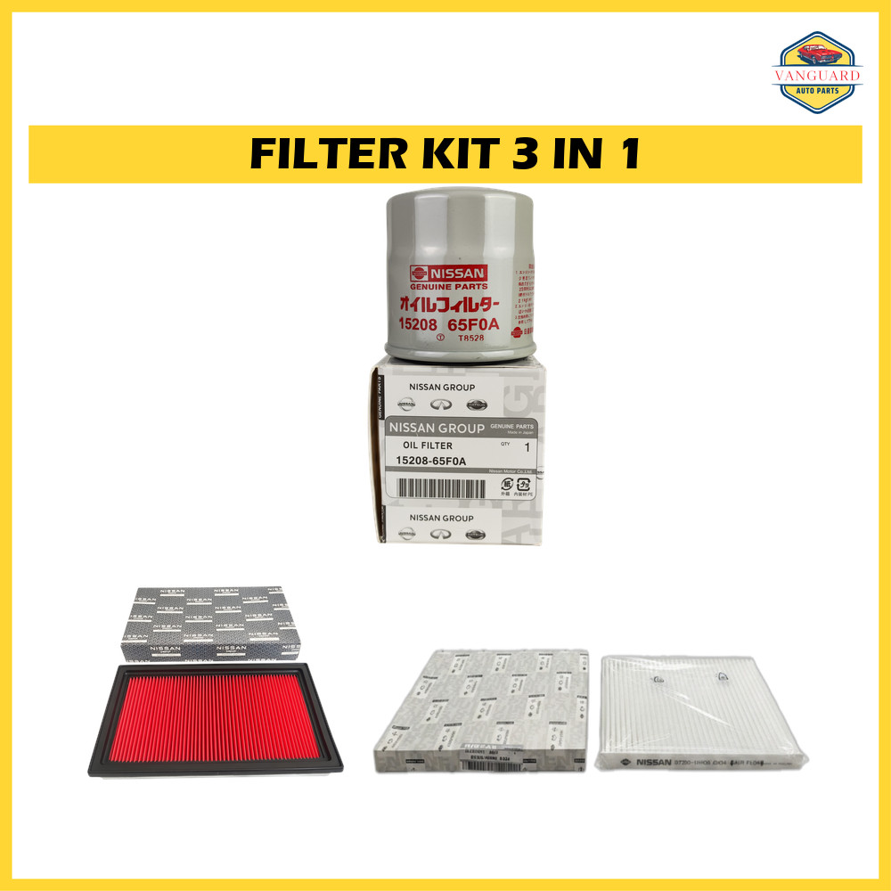 3 IN 1 CABIN AIR OIL FILTER KIT NISSAN ALMERA N17 (2011-2019)
