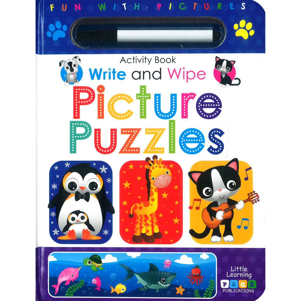 (BX) WITE AND WIPE ACTIVITY BOOK PICTURE PUZZLES