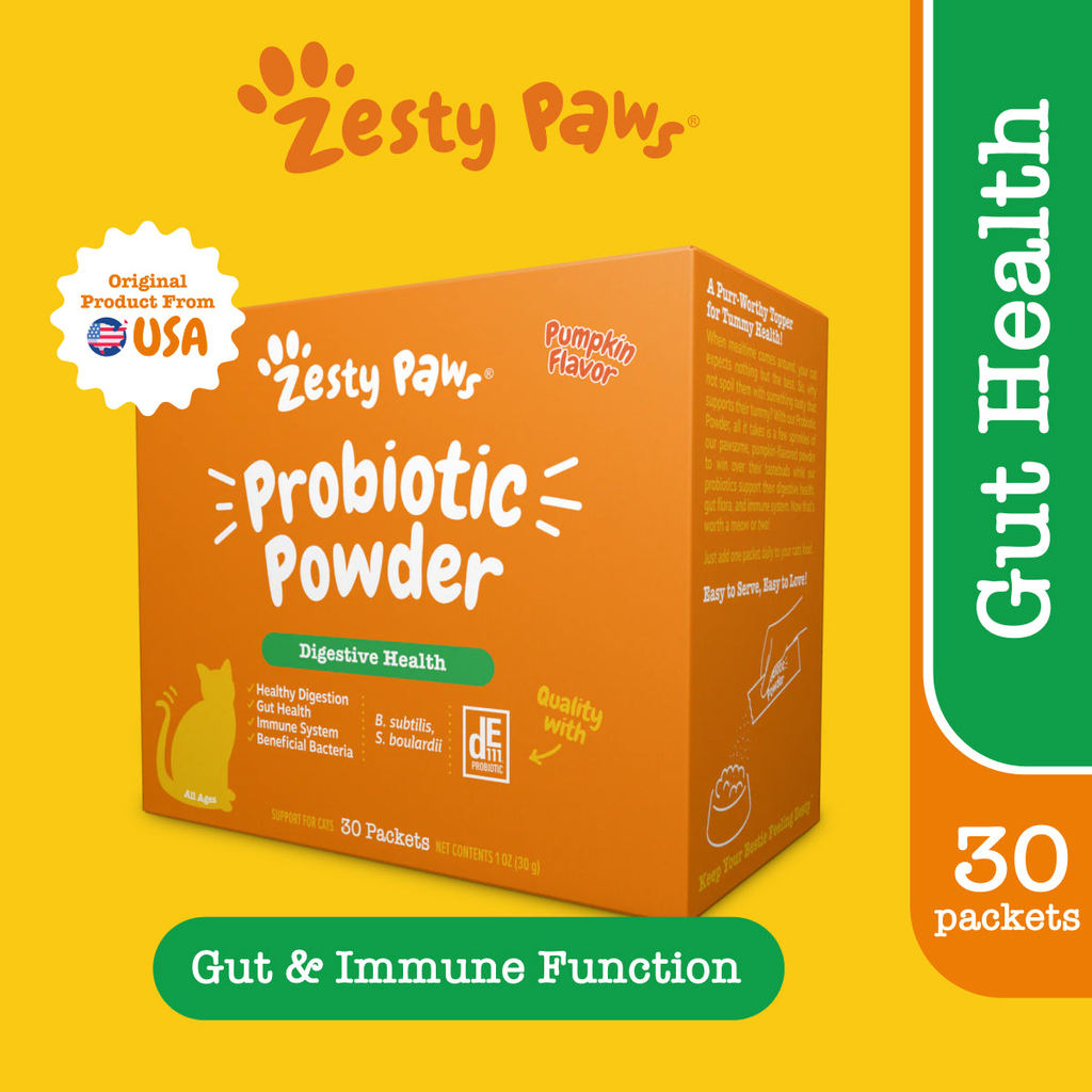 Zesty Paws Probiotic Powder For Cat - Pumpkin Flavor 30 Sachets (30g)(EXP:07 2027)