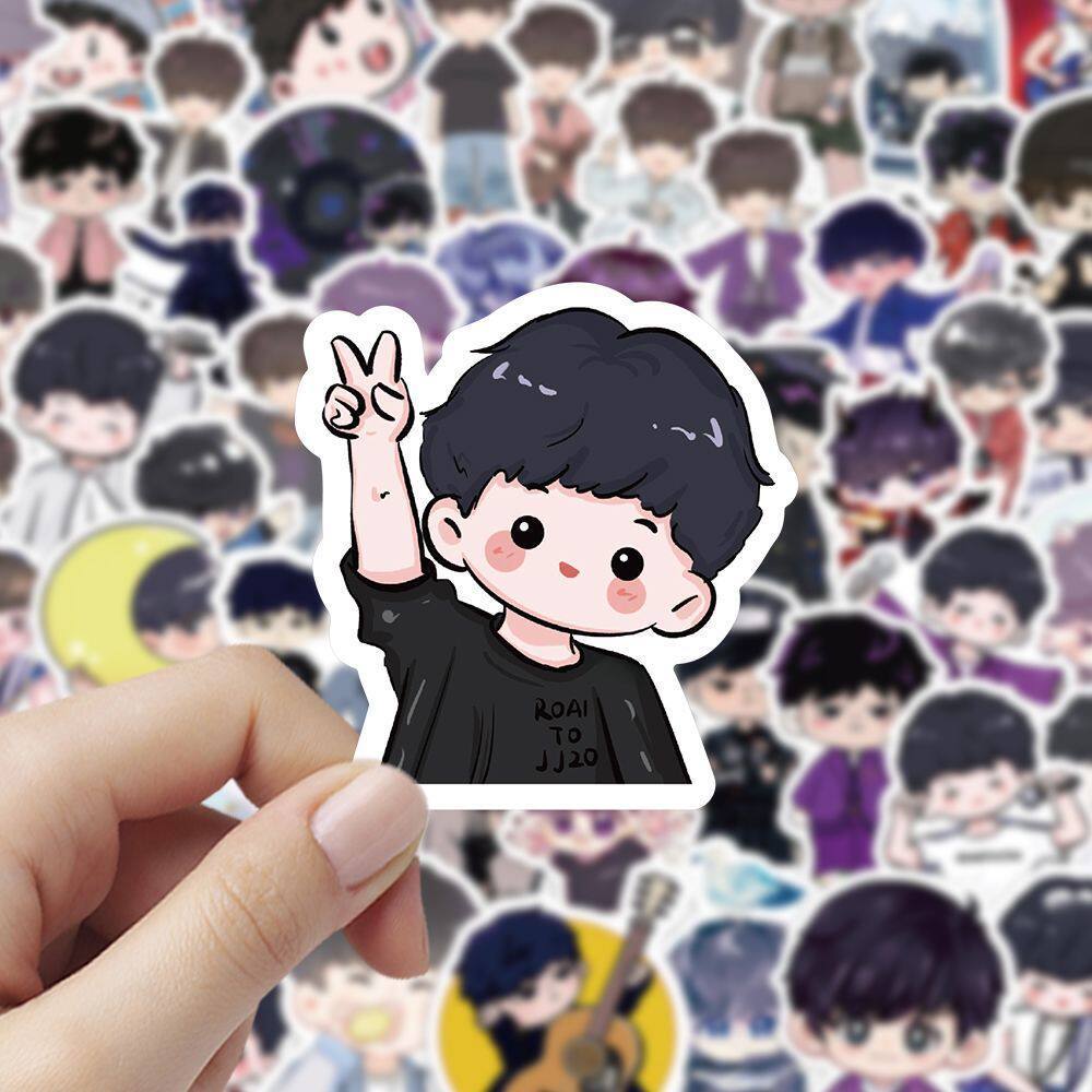 JJ Lin Chibi Sticker Set - รูปลอกคนดังการ์ตูนน่ารักสําหรับ Journaling, Phone & DIY ตกแต่ง