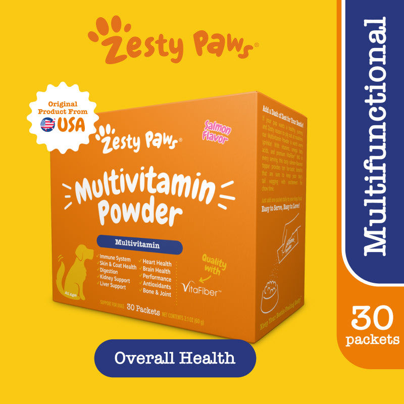Zesty Paws Multivitamin Powder For Dog - Salmon Flavor 30 Sachets (60g)