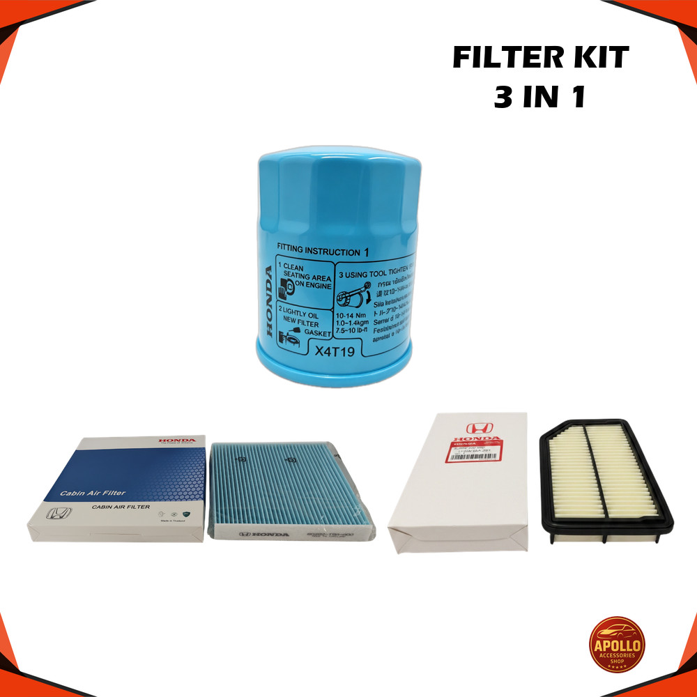 3 IN 1 CABIN AIR OIL FILTER ชุด HONDA CITY T9A TOO GM GN2 HONDA FREED GB5 HONDA JAZZ T5A HYBRID