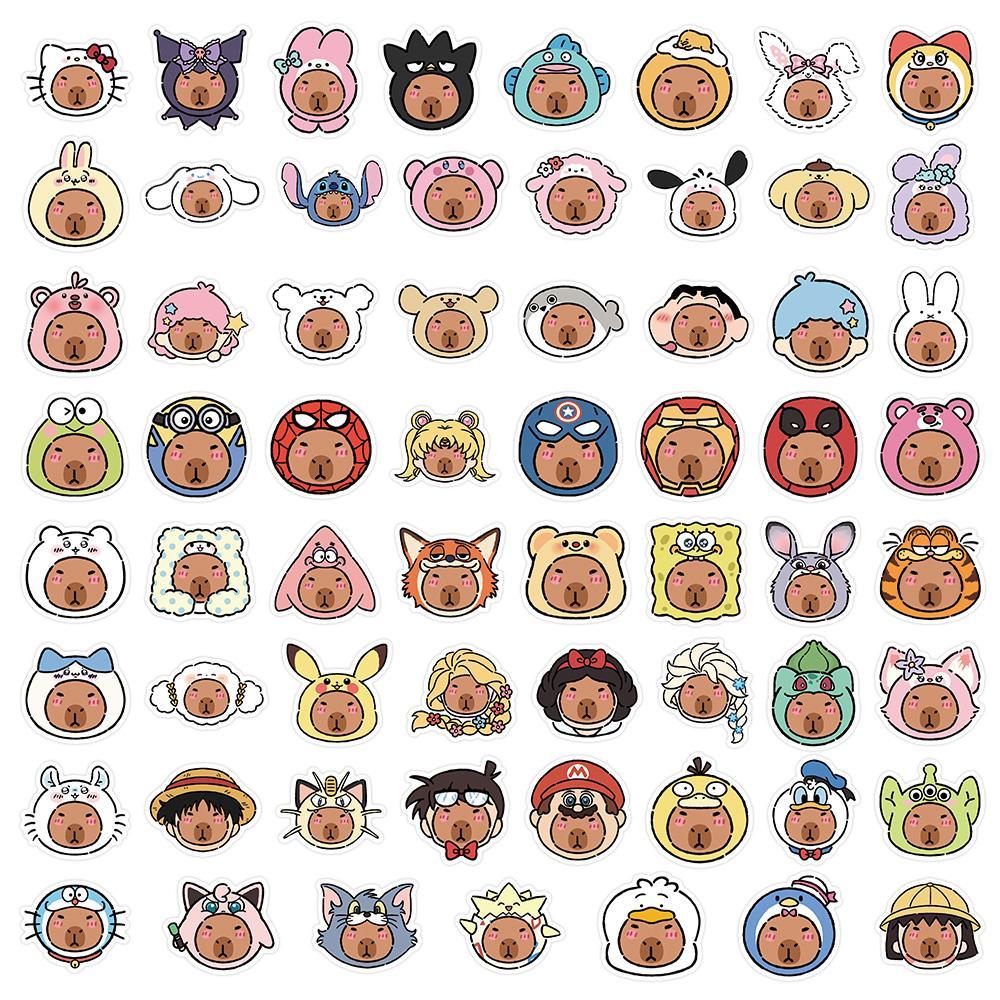สติ๊กเกอร์ Capybara Avatar การ์ตูนน่ารัก, คอสเพลย์แสนสนุก DIY Journal & Desktop Decals, กันน้ํา