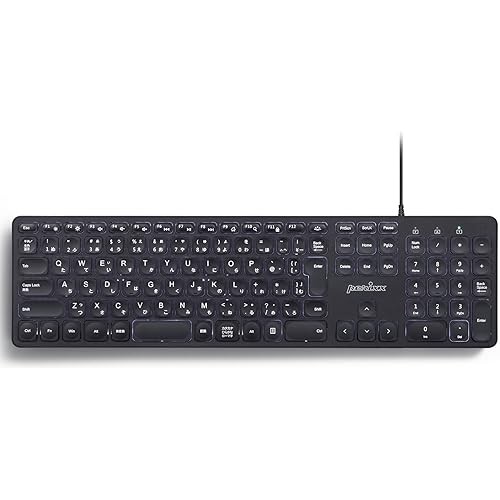 [Direct from JP] Perixx PERIBOARD-331/PERIBOARD-718B Full-Size Scissor-Key Slim Keyboard, English La