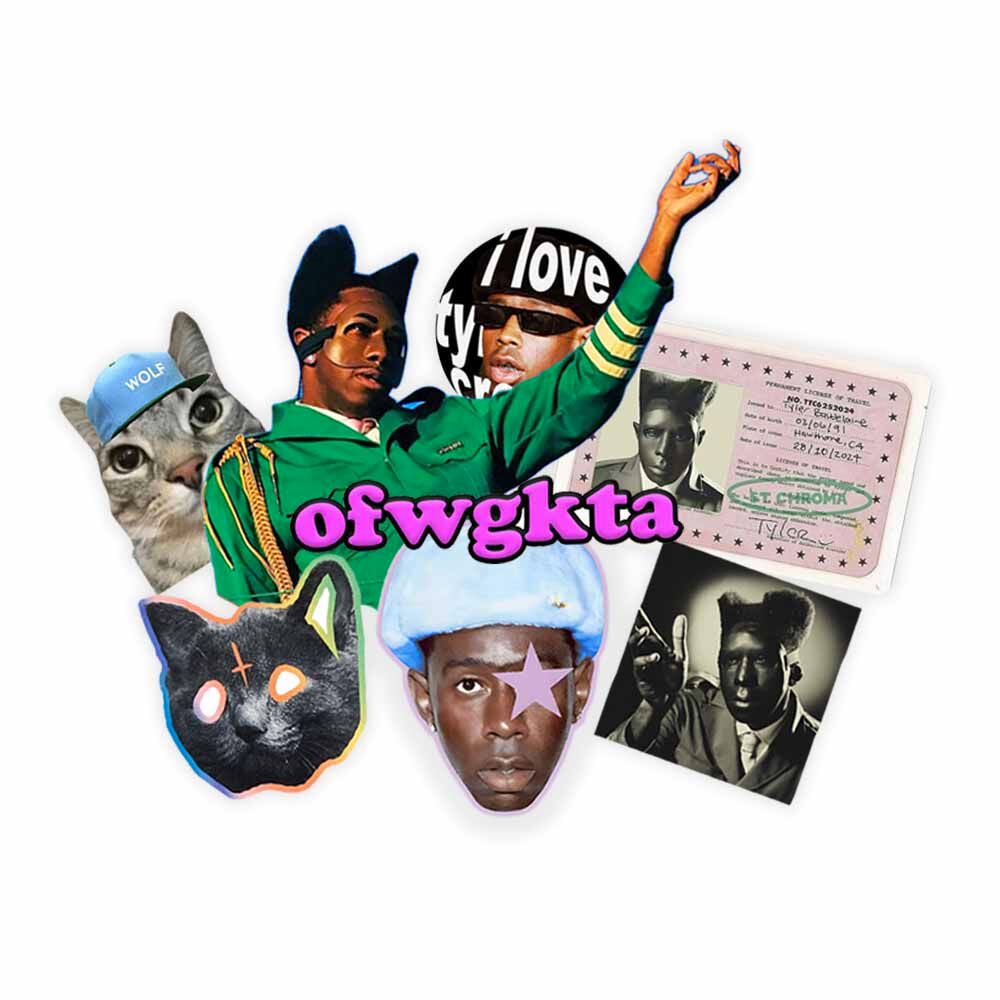 Tyler, The Creator Waterproof Vinyl Sticker Pack - Rap Album Cover DIY Decals สําหรับแล็ปท็อปและขวดน้ํา