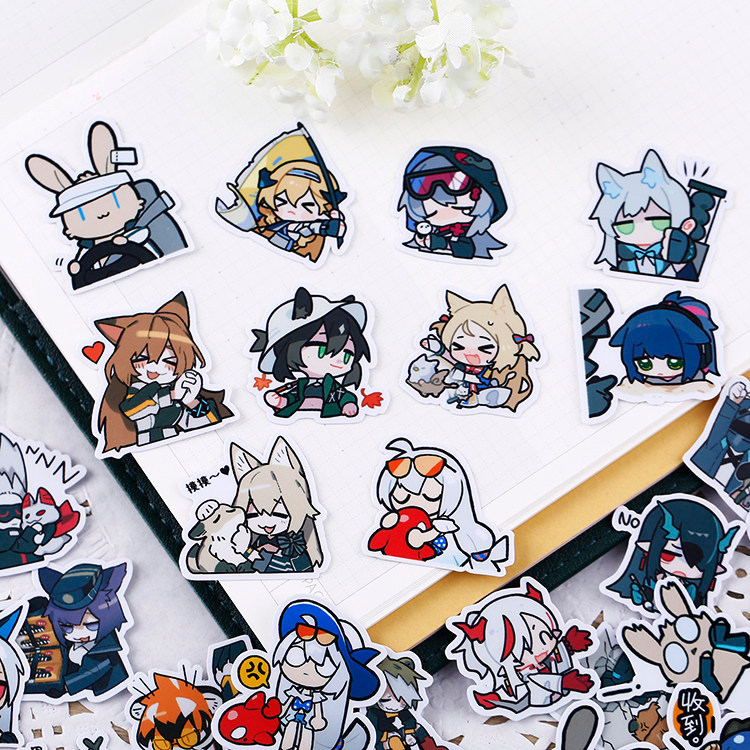 Arknights ชุดสติ๊กเกอร์ 82 ชิ้น – สติ๊กเกอร์เครื่องเขียนอนิเมะน่ารักสําหรับ Journaling & Scrapbookin
