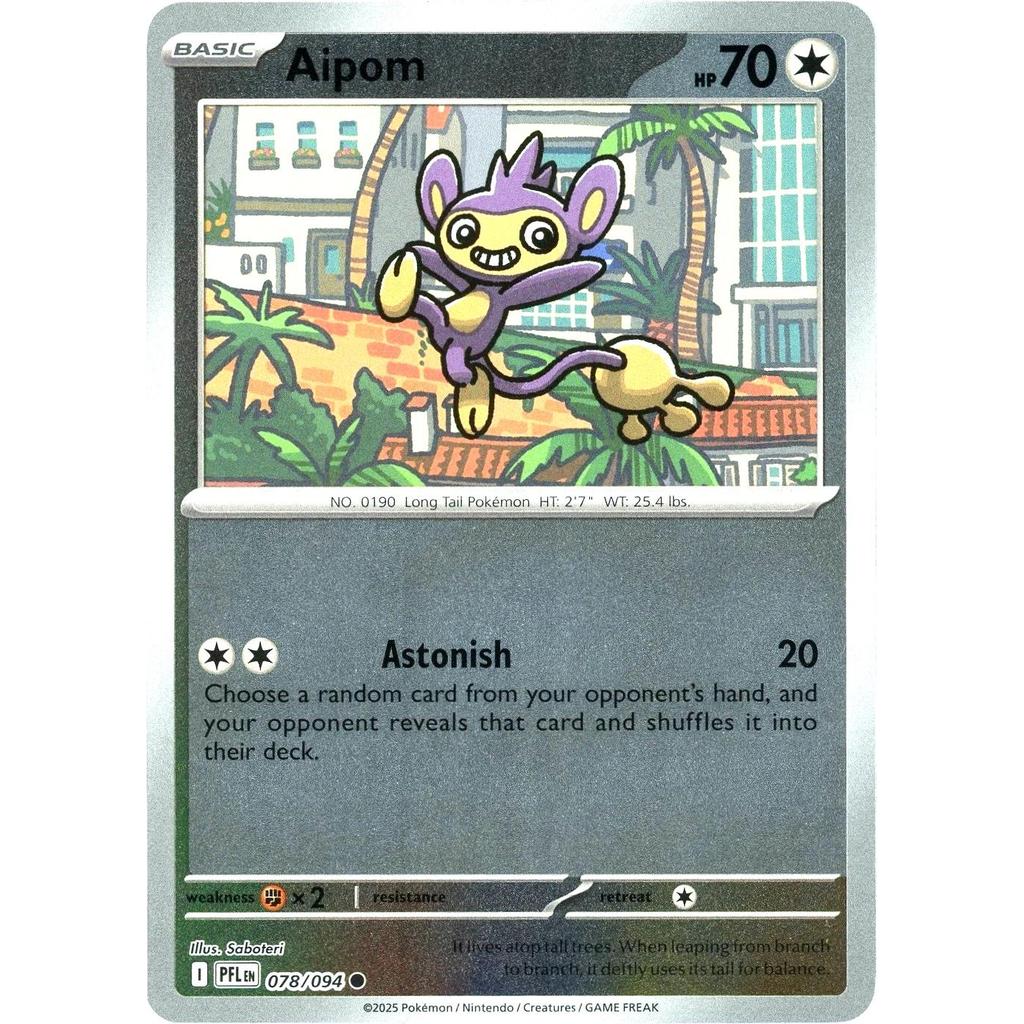 Aipom 078/094_POKEMON Phantasmal Flames_ประเภทปกติ