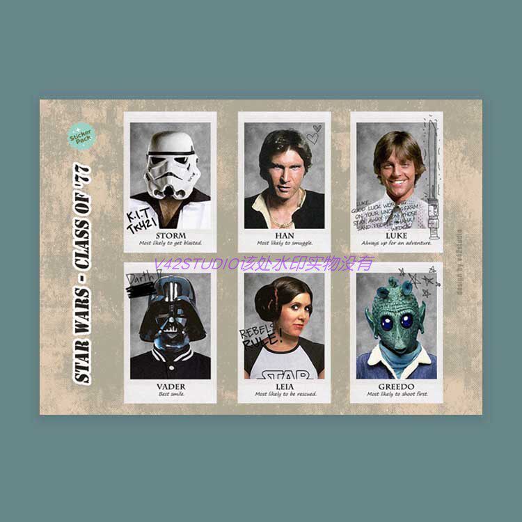 Star Wars DIY Phone Decal Stickers - Sci-Fi Movie Fan สินค้าตกแต่งสติ๊กเกอร์ไวนิล