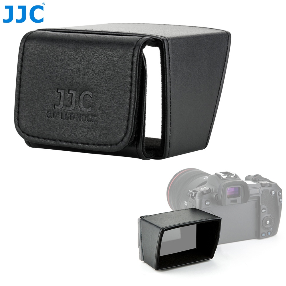 JJC LCH-30 ฮูดหน้าจอ LCD สำหรับกล้อง SLR และกล้องวิดีโอพร้อมหน้าจอพับออกขนาด 3.0 นิ้ว Canon EOS R50 R10 R8 R6 Mark II R M50 6D Mark II 80D 77D 70D 800D Sony ZV-1 ZV-E1 Nikon Z30 D5200 COOLPIX P7800 P1000 Fujifilm X-H2 X-H2S