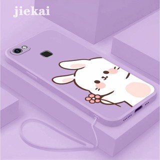 เคสโทรศัพท์มือถือ ซิลิโคน กันกระแทก ลายการ์ตูนกระต่าย ดอกคําฝอยน่ารัก สําหรับ VIVO V7 Plus V7