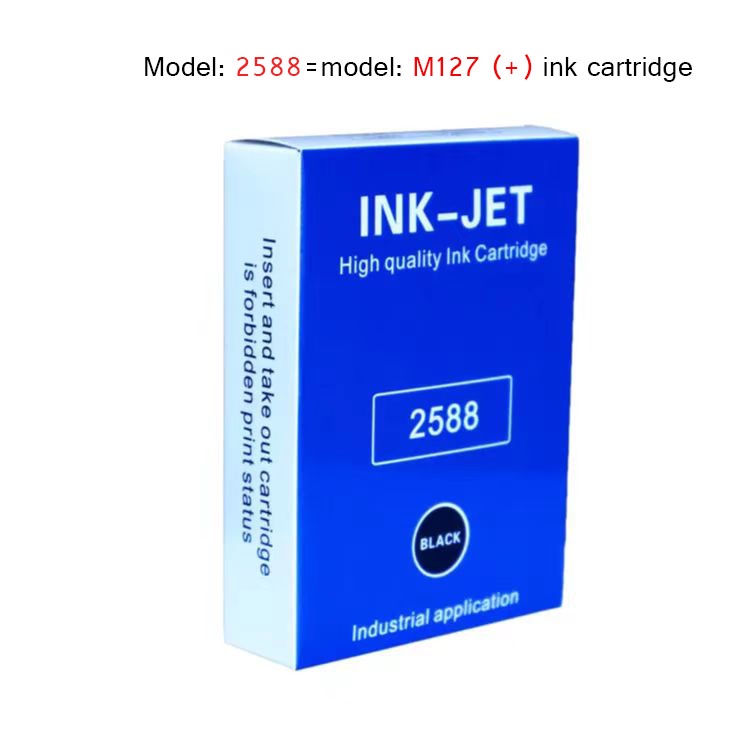 M217 (+) 2588สีดำและสีเหลือง ตลับหมึกอิงค์เจ็ท แบบแห้งเร็ว กันน้ํา ความหนืดสูง 12.7 มม. JS10