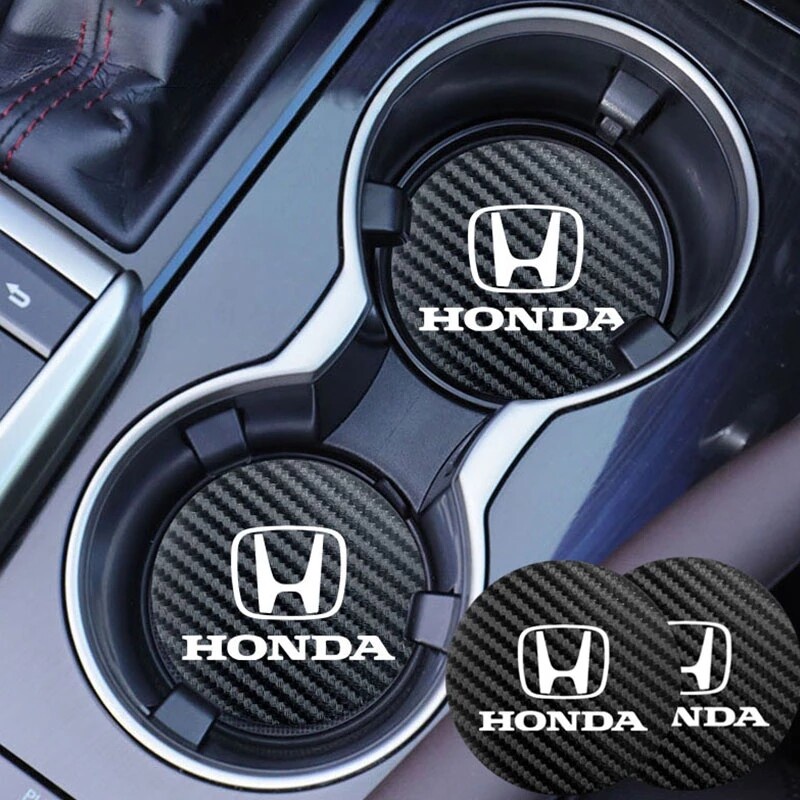 ที่รองแก้ว คาร์บอนไฟเบอร์ สําหรับ Honda City Jazz Brio Civic HRV Mobilio Accord CRV BRV Fit Vezel Odyssey