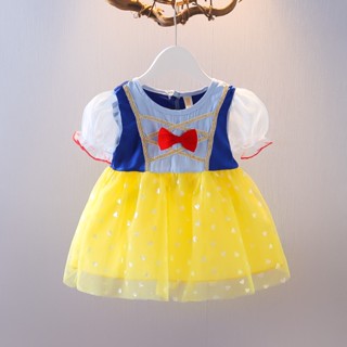 ชุดเดรสเจ้าหญิง Disney Snow White แฟชั่นฤดูร้อน สําหรับเด็กผู้หญิง