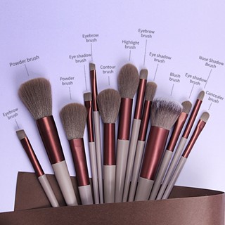 ชุดแปรงแต่งหน้า อายแชโดว์ รองพื้น ลิป อายแชโดว์ ลายหินอ่อน Maange 13 ชิ้นต่อชุด