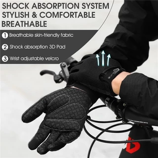WEST BIKING ถุงมือซิลิโคน แบบเต็มนิ้ว หน้าจอสัมผัส กันลื่น เหมาะกับฤดูร้อน สําหรับขี่รถจักรยานยนต์