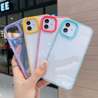 เคสซิลิโคน TPU ใส กันกระแทก สีมาการอง สําหรับ iPhone 13 Pro MAX X XS MAX
