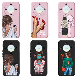 ใหม่ เคสโทรศัพท์มือถือแบบนิ่ม ลายผู้หญิง สําหรับ Honor X9a 5G 2023