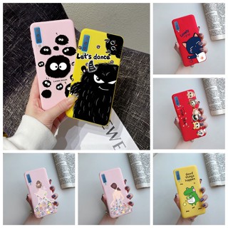 เคส SAMSUNG GALAXY A7 2018 SAMSUNG A70 เคสโทรศัพท์ การ์ตูนแมวน่ารัก ซิลิโคนนิ่ม ป้องกัน กันชน