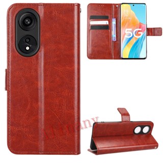 เคสสำ OPPO Reno8 T 5G Case Flip PU Leather Phone Casing OPPO Reno 8T Reno8T 5G คสโทรศัพท์มือถือ Back Cover