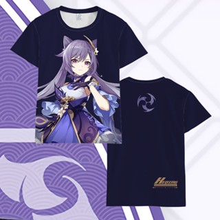 Genshin Impact เสื้อยืด ลายการ์ตูนเกมแอนิเมชั่น 3d สําหรับเด็กผู้ชาย และผู้หญิง