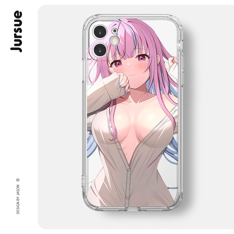 JURSUE เคสไอโฟน เคสซิลิโคนนุ่มกันกระแทกใสการ์ตูนอนิเมะตลก เคสโทรศัพท์ Compatible for iPhone 14 13 12 11 Pro Max SE 2020 X XR XS 8 7 Plus พลัส XYH1285