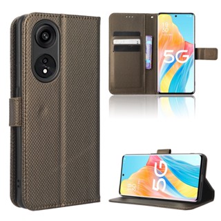 OPPO Reno8 T 5G เคส PU Leather Case เคสโทรศัพท์ Stand Wallet OPPO Reno 8T Reno8T 5G เคสมือถือ Cover