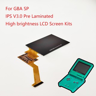 ใหม่ ชุดหน้าจอ LCD เคลือบลามิเนต IPS V3.0 8 ระดับความสว่างสูง สําหรับ GBA SP IPS LCD V3