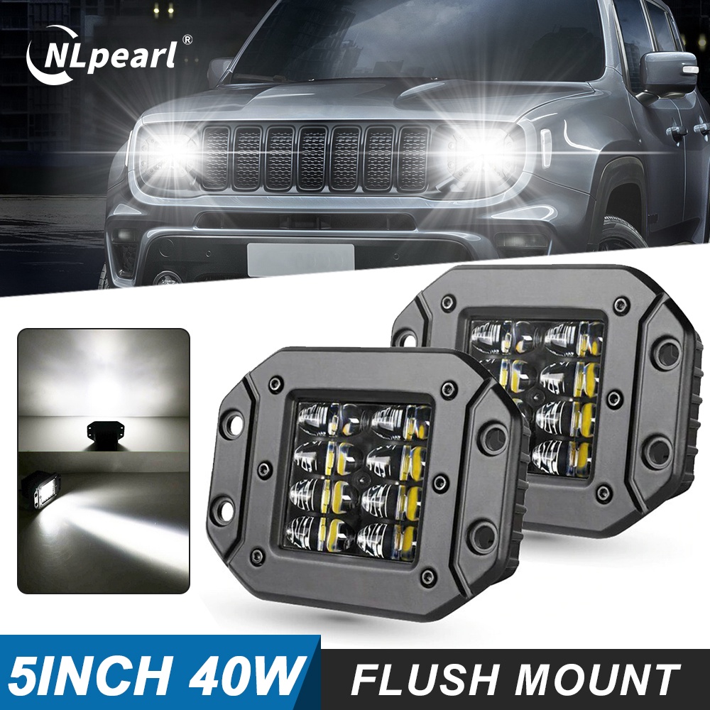 Nlpearl Super bright 5 นิ้ว 40 W 6000 K ไฟ LED ไฟตัดหมอกสําหรับรถยนต์รถบรรทุกรถบรรทุกออฟโรด 12V 24V