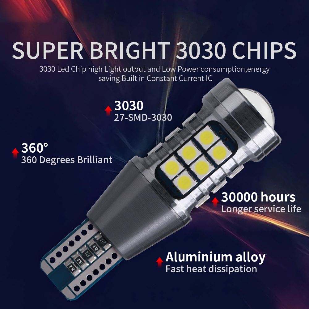 [พร้อมส่ง] หลอดไฟเลี้ยว T15 LED 3030 27SMD แบบเปลี่ยน สําหรับจอดรถยนต์