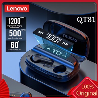 Lenovo QT81 TWS ชุดหูฟังสเตอริโอไร้สายบลูทูธ 5.1 ไมโครโฟนเบส สําหรับ IOS Android