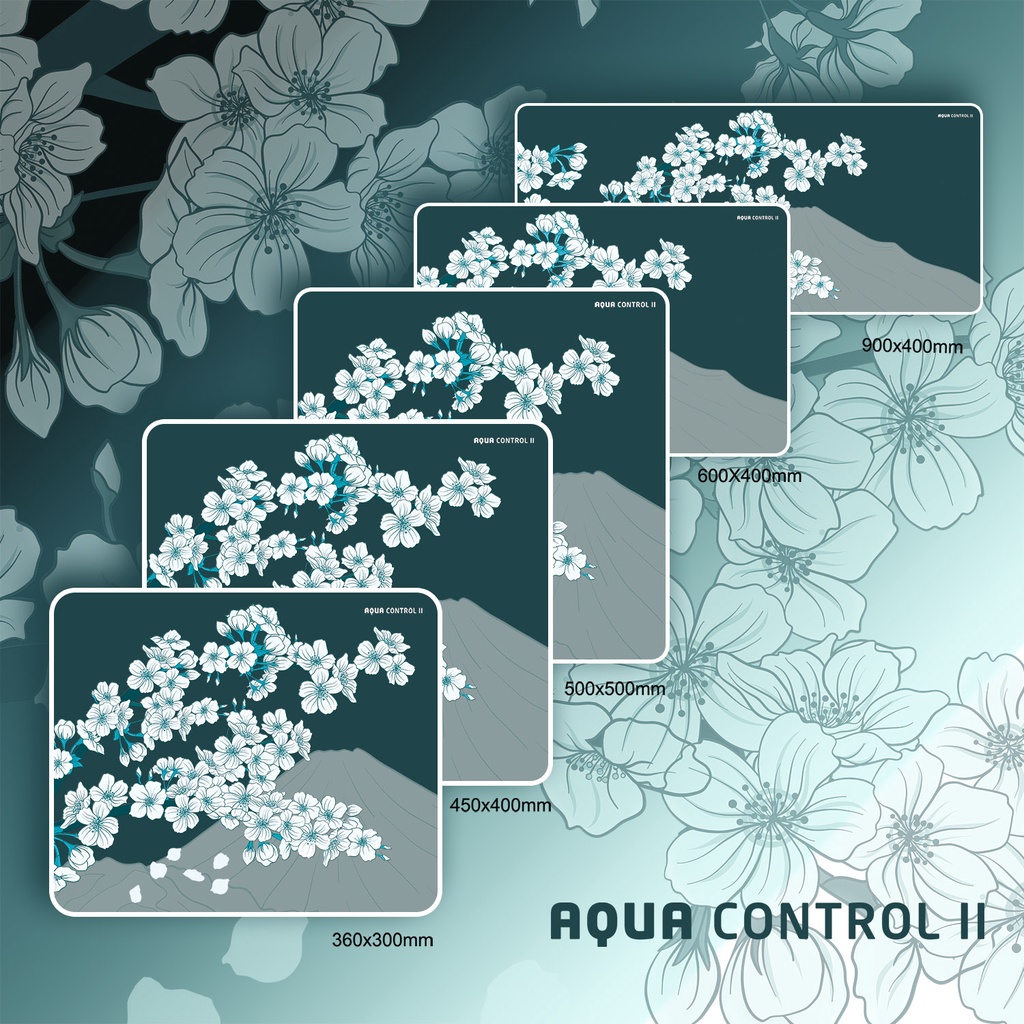 แผ่นรองเมาส์สําหรับเล่นเกม X-raypad Aqua Control II Sakura Green