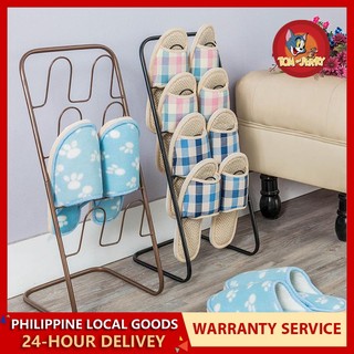 Shoe Rack Slipper Bathroom Bedroom Living Room Simple Storage Rack Iron Multi-Layer Removable Drain