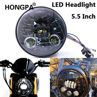 หลอดไฟหน้ารถจักรยานยนต์ LED 5.5 นิ้ว สําหรับ Honda Kawasaki