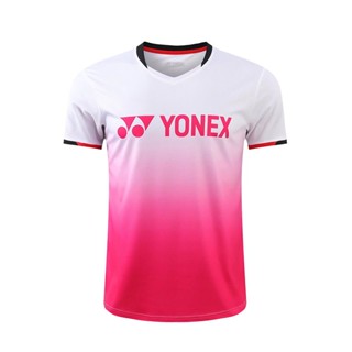 Yonex ชุดกีฬาแบดมินตัน ผู้ชายและผู้หญิง ชุดเด็ก ผู้ใหญ่ แห้งเร็ว แขนสั้น เสื้อผ้า ปิงปอง เครื่องแบบวอลเลย์บอล เครื่องแบบทีม