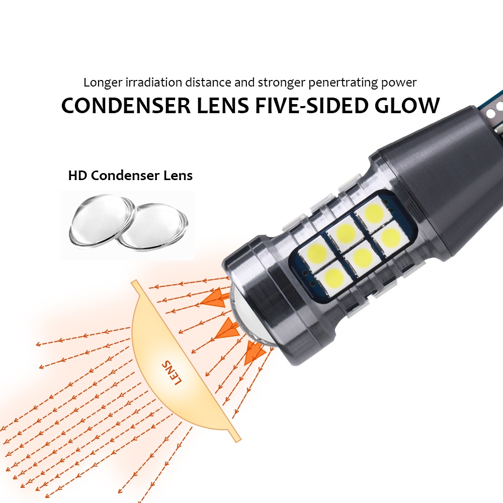 [พร้อมส่ง] หลอดไฟเลี้ยว T15 LED 3030 27SMD แบบเปลี่ยน สําหรับจอดรถยนต์