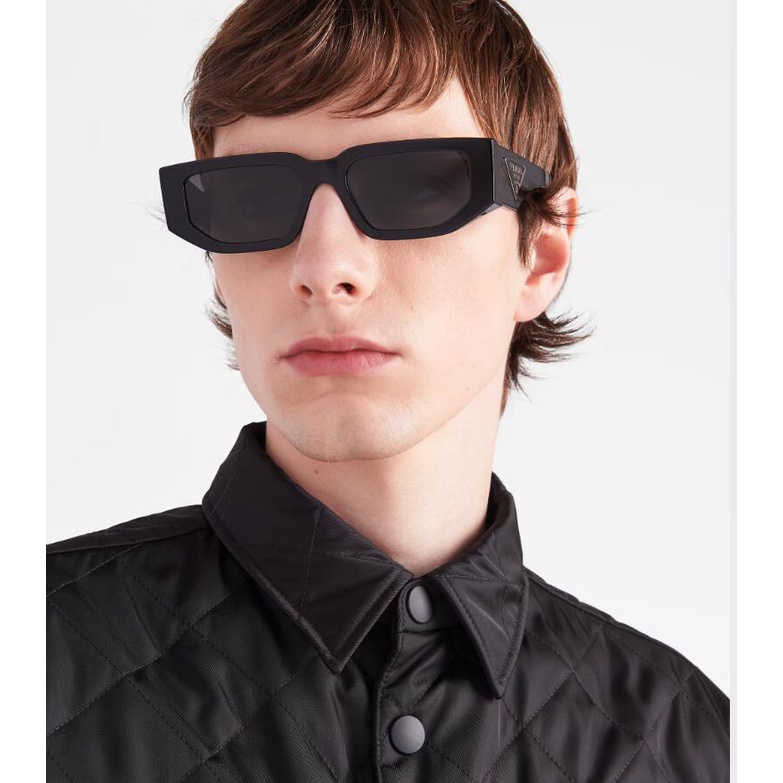 PRADA แว่นตากันแดดแฟชั่น กรอบสี่เหลี่ยม ขนาดเล็ก ป้องกันรังสียูวี สไตล์วินเทจ สําหรับผู้ชาย และผู้หญิง เหมาะกับการตกปลา เดินป่า
