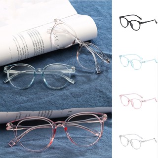 แว่นตากรองแสงสีน้ำเงิน ต่อต้าน สายตาสั้นคอมพิวเตอร์ตกแต่ง Unisex Round Eyeglasses