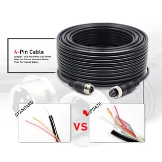 สายเคเบิลวิดีโอ 4 Pin 5 เมตร 10 เมตร 15/20 เมตร สําหรับเชื่อมต่อกล้องมอนิเตอร์รถบรรทุก รถบัส