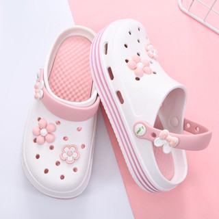 Crocs รองเท้าแตะแพลตฟอร์ม ส้นหนา กันลื่น สําหรับผู้หญิง