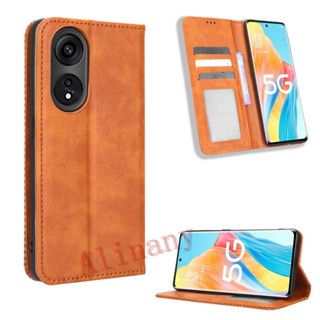 กรณี OPPO Reno8 T 5G ฝาครอบกรณี Flip Leather Phone Casing OPPO Reno 8T Reno8T 5G Back Cover