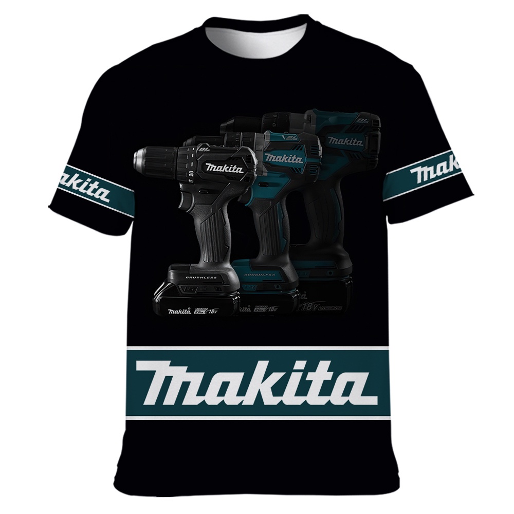 ฤดูร้อนผู้ชาย Makita เครื่องมือ 3D พิมพ์ T เสื้อลําลองหลวมรอบคอแขนสั้นเสื้อยืดขนาดใหญ่เสื้อผ้า Unisex แฟชั่น