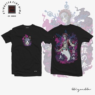 Gp1 เสื้อยืดแขนสั้นลําลอง ทรงหลวม พิมพ์ลายกราฟฟิค Demon Slayer Akaza โอเวอร์ไซซ์ แฟชั่นสําหรับผู้ชาย และผู้หญิง PG1