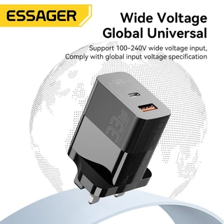 Essager Gan 33w A+C ชาร์จเร็ว Type c ที่ชาร์จรองรับ PPS PD QC3.0 usb travel charger เข้ากันได้กับโทรศัพท์มือถือ IP SAMSUNG