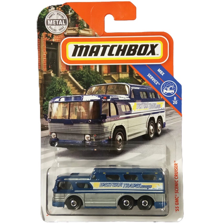 ✨Ins MATCHBOX MATCHBOX GMC CRUISER รถบัสสุนัข สีเทา สีน้ําเงิน หายาก GMC CRUISER 9R 90