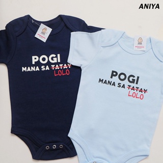 Aniya ชุดรอมเปอร์ Pogi Mana sa Lolo Onesie EDDD สําหรับทุกเพศ