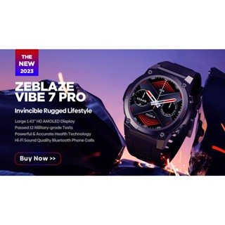 Zeblaze Vibe 7 Pro สมาร์ทวอทช์ หน้าจอ AMOLED 1.43 นิ้ว บลูทูธ Hi-Fi เกรดทหาร