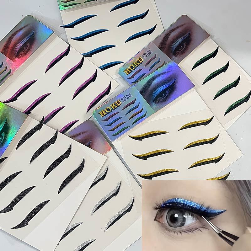 สติกเกอร์อายแชโดว์ อายไลเนอร์ อายแชโดว์ แต่งหน้า แคทอาย สะดวก และรวดเร็ว สําหรับมือใหม่ - รูปที่ 5