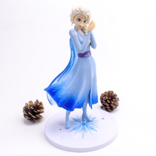 โมเดลฟิกเกอร์ PVC รูปเจ้าหญิงดิสนีย์ Froze Elsa Anna Ice Snow Magic ขนาด 21 ซม. เหมาะกับของขวัญ ของเล่นสําหรับเด็ก