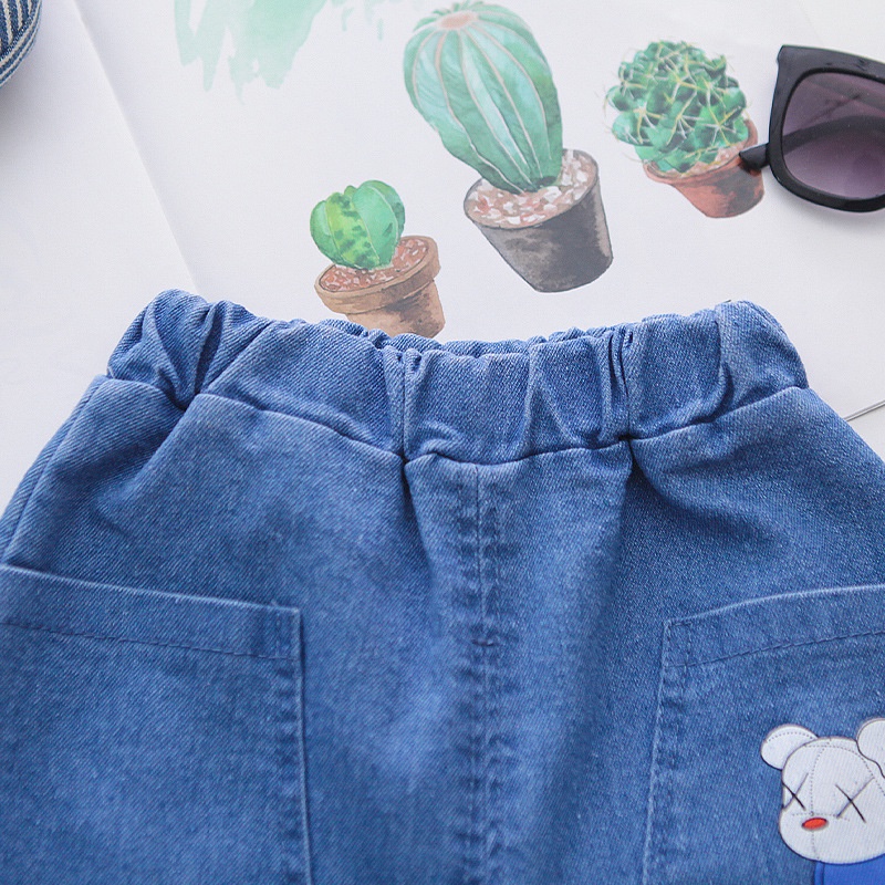 ชุดเสื้อยืด ผ้าฝ้ายแท้ ลายการ์ตูน แฟชั่นฤดูร้อน สําหรับเด็กผู้ชาย และเด็กผู้หญิง - รูปที่ 5