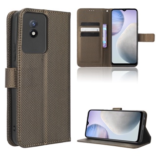 Vivo Y02 เคส PU Leather Case เคสโทรศัพท์ Stand Wallet Vivo Y02 VivoY02 เคสมือถือ Cover